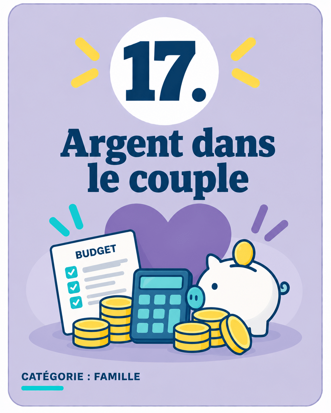 Illustration d’un cœur représentant l’argent dans le couple