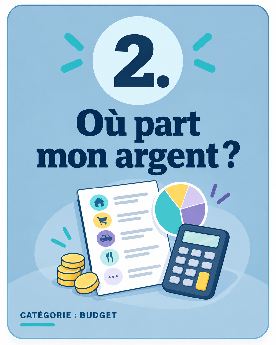 Illustration de la répartition des dépenses du ménage
